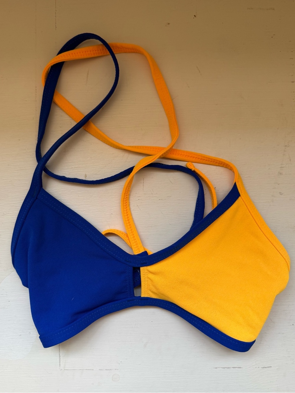 Jolyn Contrast Blueberry and Mango Vent Top